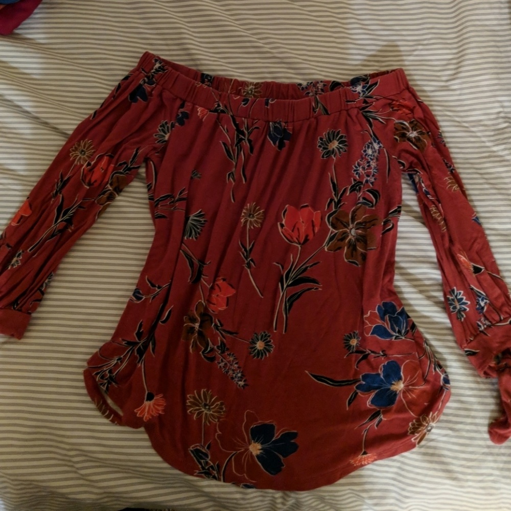 Off the shoulder floral top